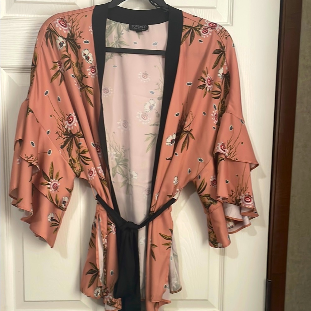 Topshop Pink Floral Kimono